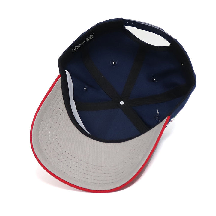 KtoA Summer Baseball Hat in Blue and Red with Inaugural Season SidePatch